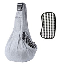 Dog Sling Carrier for Small Dogs Cat Puppy Pets to 16.5lbs Comfy Hard Bottom