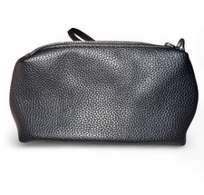 Black leather wallet wristlet strap