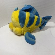 Vintage Disney Princess The Little Mermaid Flounder 14  Plush Stuffed Animal