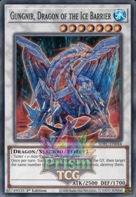 1. Auflage Gungnir, Drache der Eisbarriere Super Rare SDFC-DE044 Yugioh