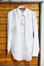 Vintage H Bar C Ranchwear Shirt Mens Large Western Pearl Snap gray striped 80s