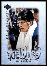 1995-96 Upper Deck Be a Player Autographs Ice Wars Mark Tinordi Auto Washington