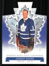 2017-18 Toronto Maple Leafs Centennial Blue Die Cut #4 Johnny Bower