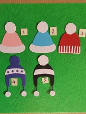 Any 3pc. Winter Hat Cardstock die cuts scrapbook cards