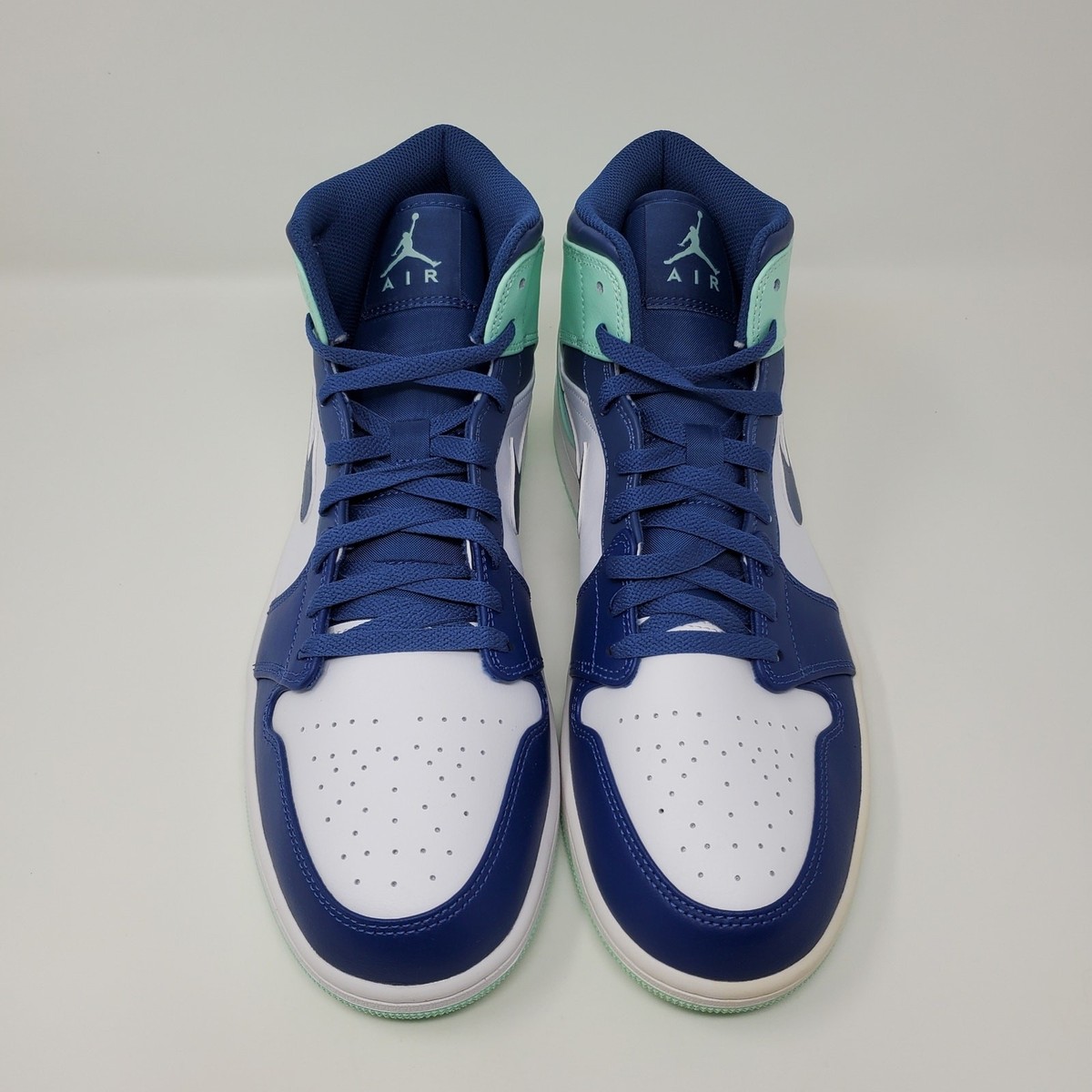 Nike Jordan 1 Mid Mystic Navy Mint Foam 554724-413 Men's Size 13