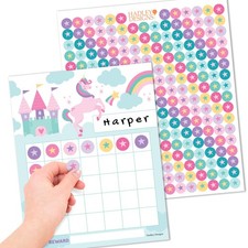 Sticker Chart for Kids Behavior at Home  Classroom - 25 Reward Chart for Kid...