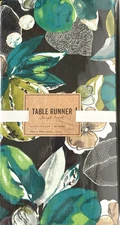 World Market Cotton Table Runner Jungle Fruit 16" x 90" NEW in Sealed Package