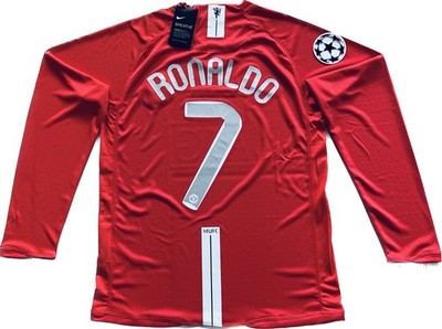Cristiano Ronaldo #7 2008 UCL Final Manchester United Long Sleeve