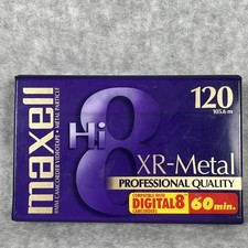 Maxell P6-120XR XR-METAL 120 Hi8 Or Digital 8 Camcorder Videotape 8mm Sealed