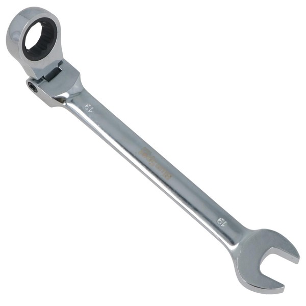 19 Mm Metrisch Flexibler Flexi-Kopf Ratsche Kombination SchraubenschlüSsel 72...-image