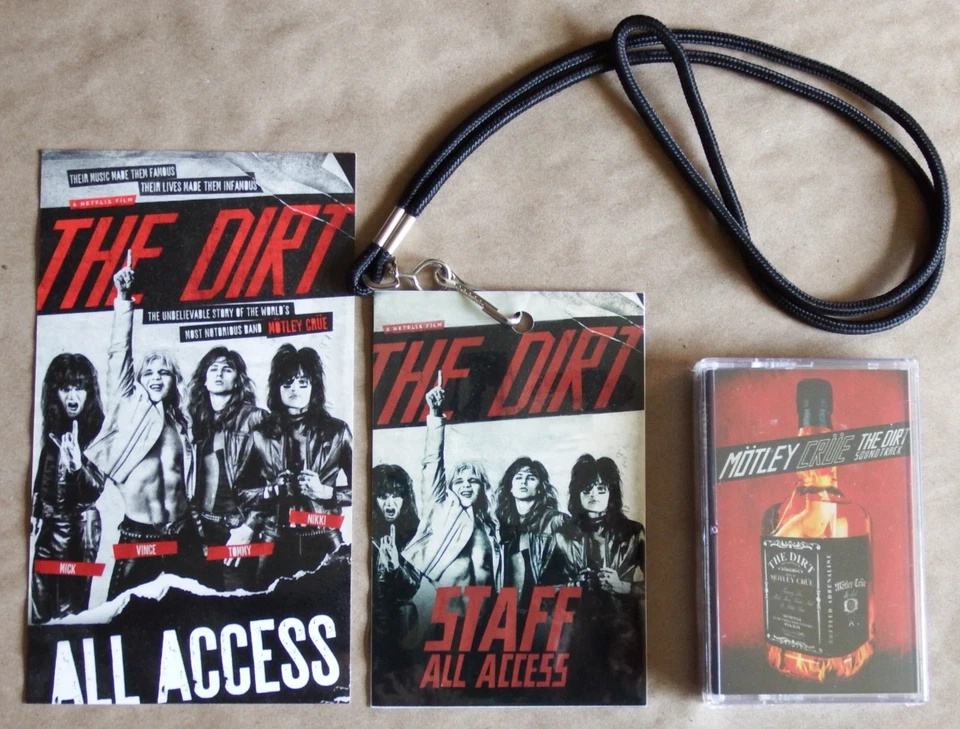 Motley Crue The Dirt Soundtrack 2019 Cassette Tape Ticket & After Party Pass LOT - Image 2 of 4