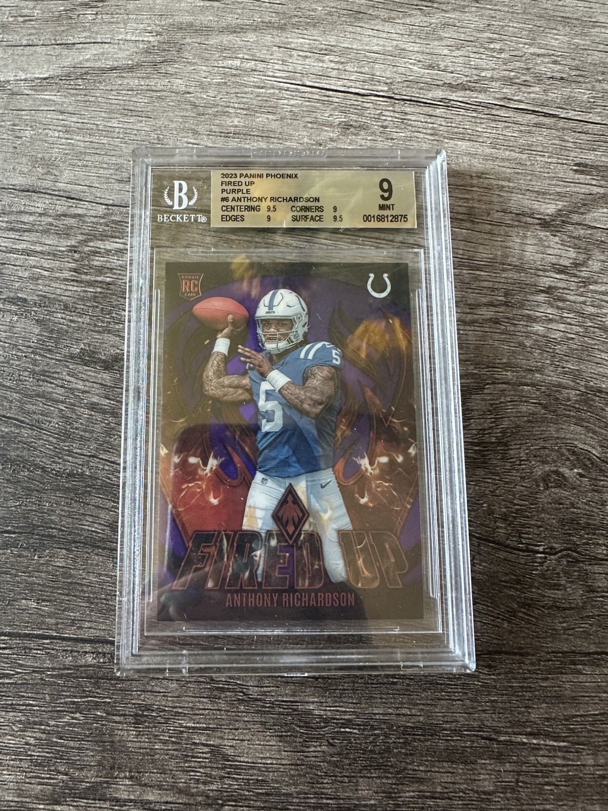 2023 Panini Phoenix - Fired Up Anthony Richardson #FU-6 Purple /99 (RC)