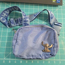 Disney Lilo & Stitch Ohana Crossbody Waist Bag Purse – Bioworld Blue Adjustable