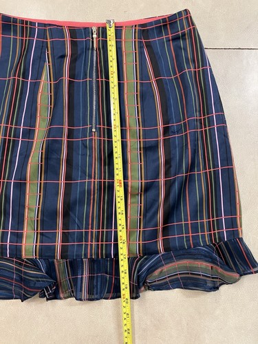 Ted Baker Skirt Summer Wear Blue Multicolour Check Ladies Size 2 Charity Sale - Picture 6 of 14