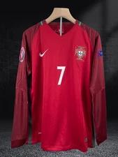 Cristiano Ronaldo #7 - Iconic Portugal 2015-2016 Home Long-Sleeve Jersey