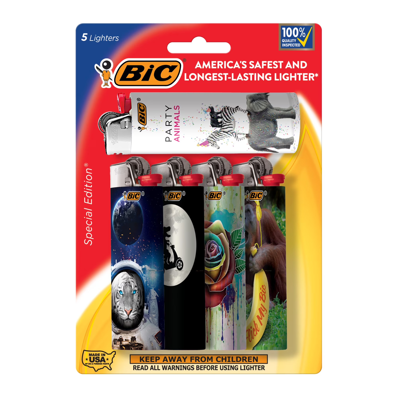 BIC Maxi Special Edition Favorites Pocket Lighters, Pack of 