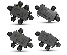 2x IP68 junction box waterproof connector cable sleeve distribution box junction box
