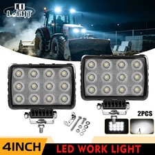 2pcs Led Work Flood Lights For Tractor Farm Excavator Heavy Equipment Forklift