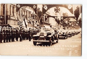 Minneapolis Minnesota MN RPPC Real Photo 1931 Knight Templars Conclave Parade