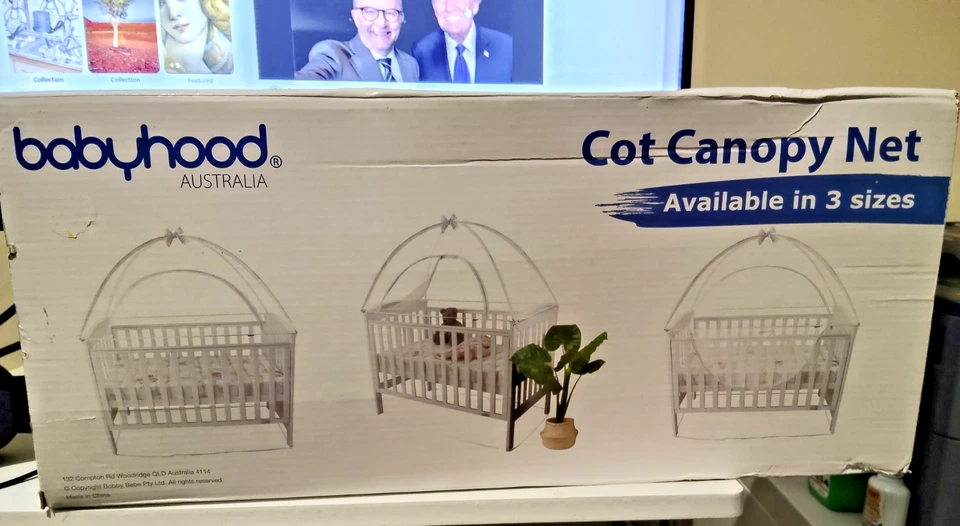 Babyhood Cot Canopy Net, Large, White — 第 2/4 张图片