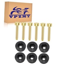 6 PCS T27 Detachable Windshield Bushing Grommets Bolt Screws Kit for Harley