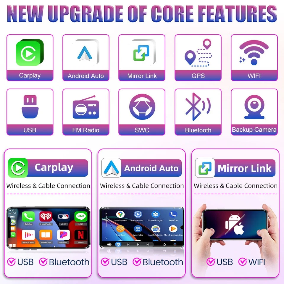 For Chrysler 200 2011-2014 Apple CarPlay Android15 Car Stereo Radio GPS Navi SWC - Imagem 4 de 4