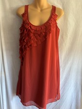 LAUREN CONRAD Women's Size 4 Sleeveless Lined Summer Cocktail Ruffle Dress