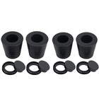 4 Pieces Outdoor Patio Umbrella Hole Cone Wedge and Table Hole Cap Set Black