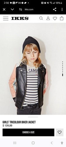 #BE FABULOUS biker moto style PU Leather Jacket Size 152/ 10 To 12 Yrs - Picture 11 of 11