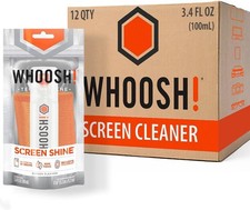 WHOOSH Screen Shine Go XL Screen Cleaner Kit, Set of 12, 3.4 fl oz