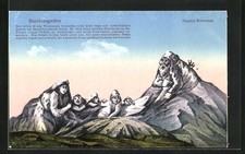 Ansichtskarte Berchtesgaden, Familie Watzmann, Berggesichter 