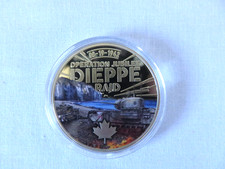 Coin Dieppe Raid Canadian WW2 World War 2 Gold Plated 2024 Solomon
