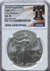 2025 P $1 Silver Eagle Privy Early Release NGC Grade MS 70 Coin Liberty Label