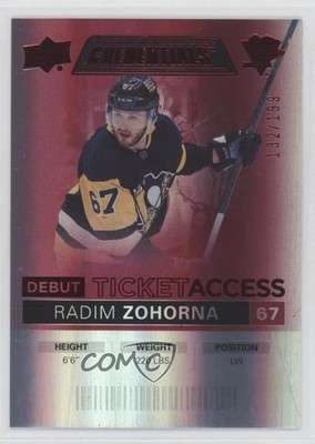 2021 Credentials Debut Ticket Access Red 132/199 Radim Zohorna #52 Rookie RC au7