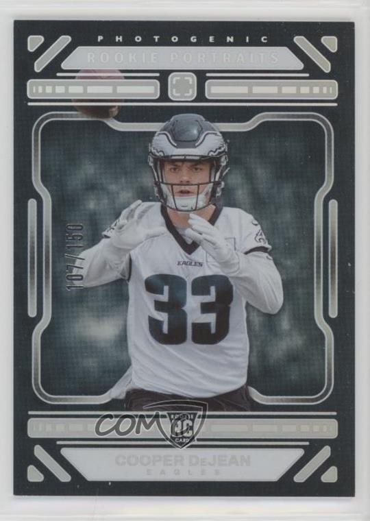 2024 Panini Photogenic Portrait Silver 107/150 Cooper DeJean #188 Rookie RC 1l8n