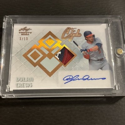 DYLAN CREWS 2024 Leaf Trinity THE CYCLE PATCH AUTO 3 of 10 #CS-DC1 RC 3/10!!