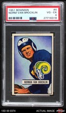 1951 Bowman #4 Norm Van Brocklin Rams RC HOF Oregon PSA 4 - VG/EX