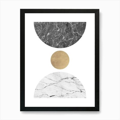 Geometrische Collage aus Texturen 4 Kunst gerahmtes Wandbild Poster Leinwanddruck Bild