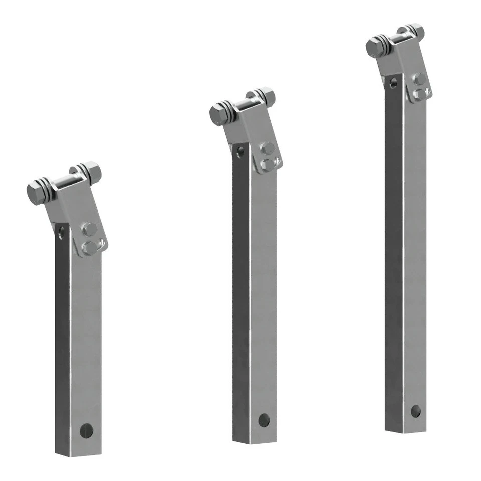 SUPROD Vierkantstütze mit Adapter Klemmstütze verzinkt 40x40x310/410/510 mm