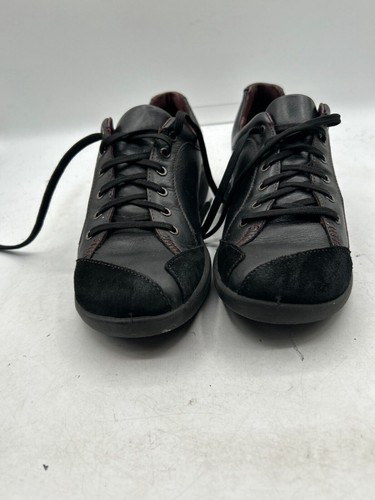 Romika Sneaker Women's Sz 9-9.5 Black Leather Lace Up Low Top Round Toe Shoes - Picture 2 of 7