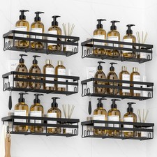WOWBOX 6 Pack Adhesive Shower Caddies, No Drill Bathroom Shelves, X-Large