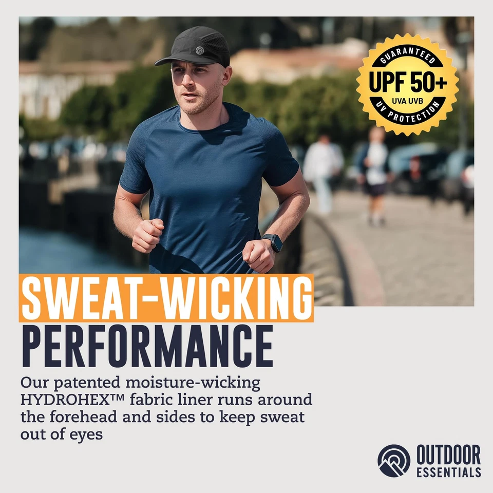 OutdoorEssentials Running Cap Herren Damen - Laufcap schnelltrocknend - - Bild 3 von 4