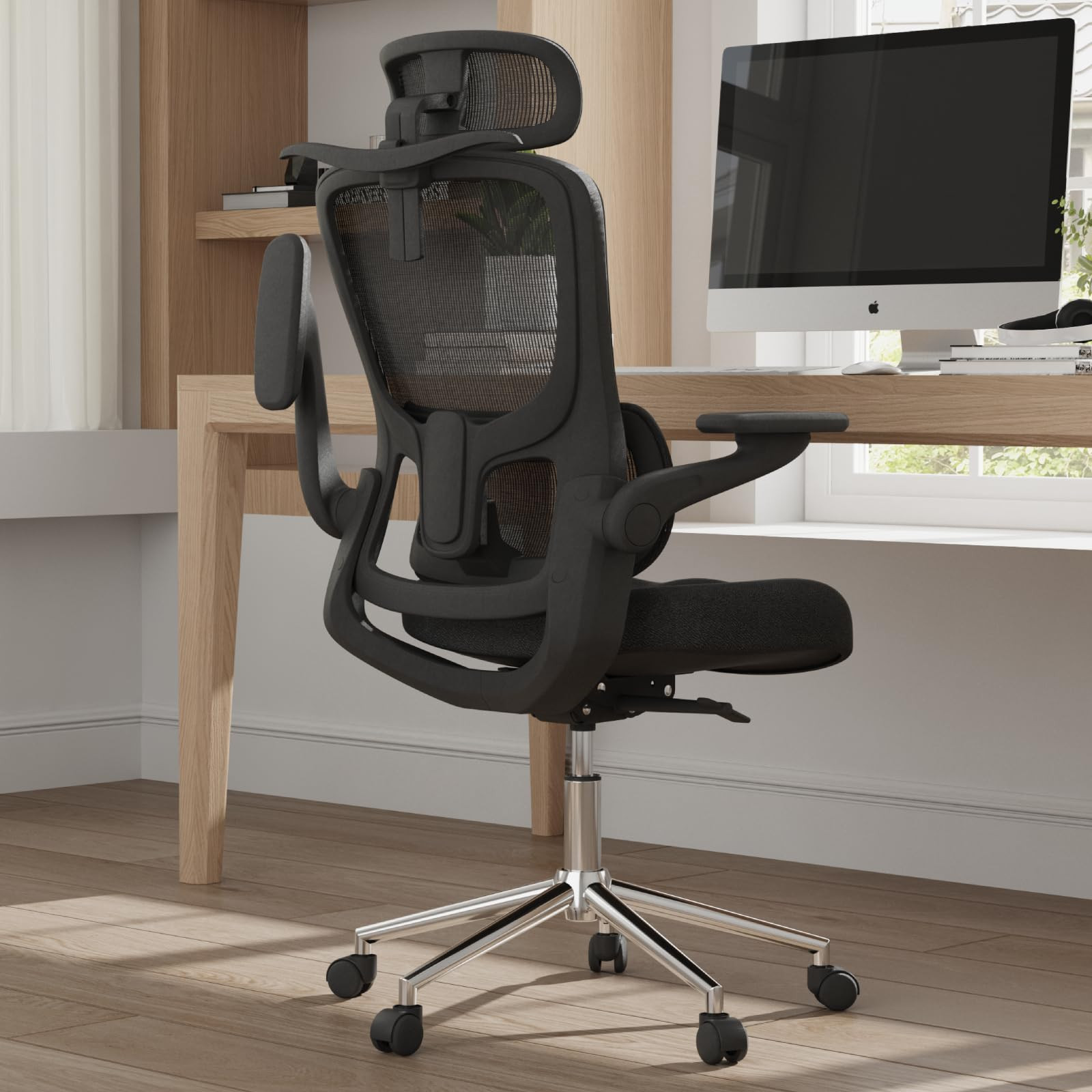 High Back Ergonomic Mesh Office Chair with Thick Molded Foam Cushion-image