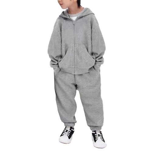 Kids Boys Girls Tracksuit Running Hooded Casual Outfit Excise Sweatshirt Sport - Picture 6 of 27