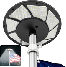 Solar Flag Pole Light 176 LED 880 Lumens Solar Powered Flagpole Lights