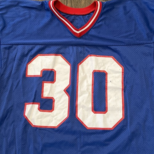 New York Giants Charles Way jersey #30 champion 48 blue - Picture 2 of 7