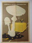 Affiche originale avertissement de sécurité soviétique garder les voies propres train champignon chemin de fer