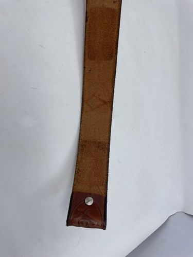 Vintage Men's Freemason Stamped Leather Brown Belt 39x1.5 in. Masonic Shriner - Picture 8 of 8