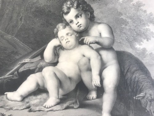 Kind Jesus San Giovannino. Lithographie 1830 Galerie München - Picture 3 of 6