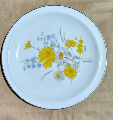 Marsh Marigold Fanci Florals Salad/Dessert Plates White W